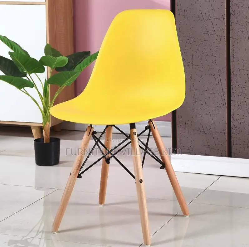 Home Furniture ; Yellow Eames Armless Chair