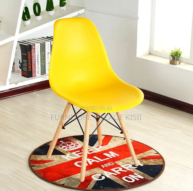 Home Furniture ; Yellow Eames Armless Chair