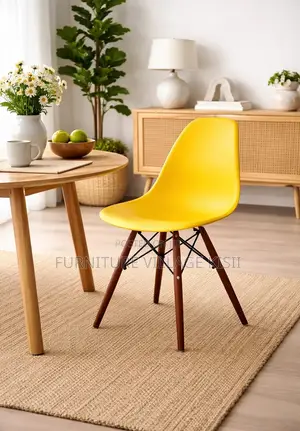 Home Furniture ; Yellow Eames Armless Chair