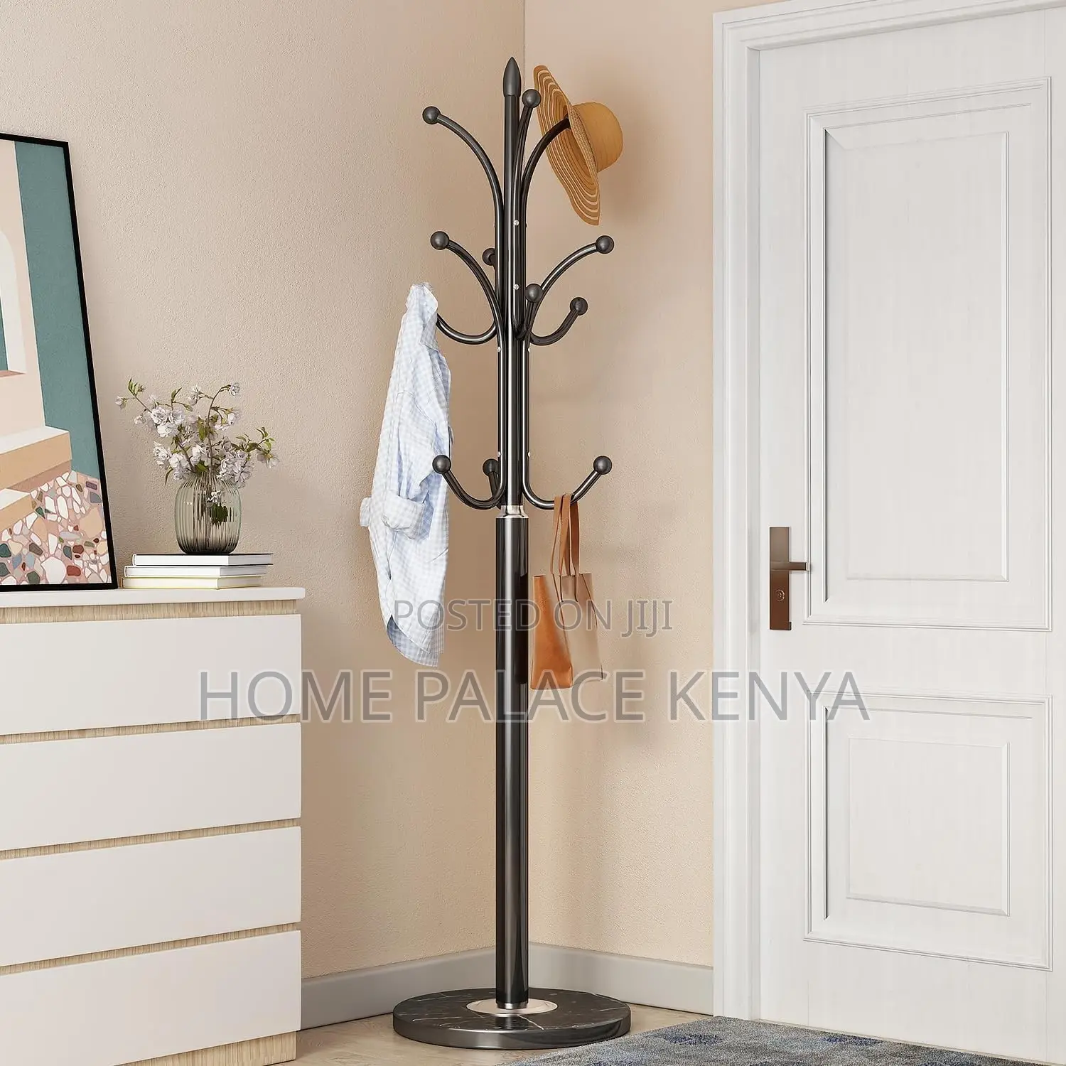 Hanger; Freestanding Metal Coat Hanger Rack for Easy Organization