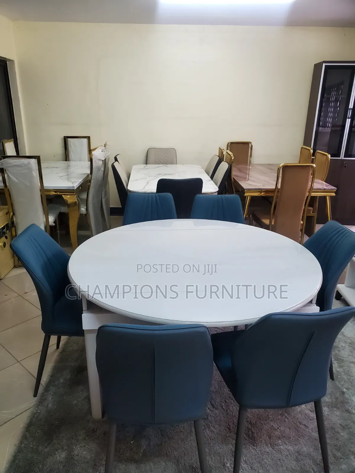 Glass Top Dining Table and 6 Chairs Set