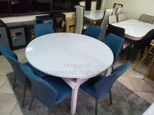 Glass Top Dining Table and 6 Chairs Set