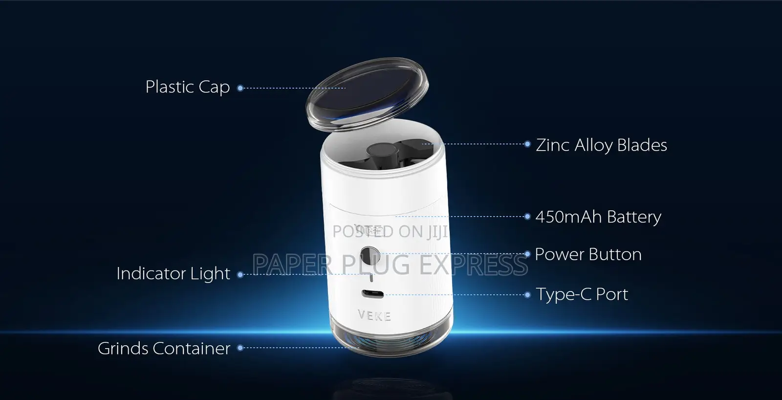 Yocan Veke Automatic Herb Sipce Rechargeable Electric Grinder