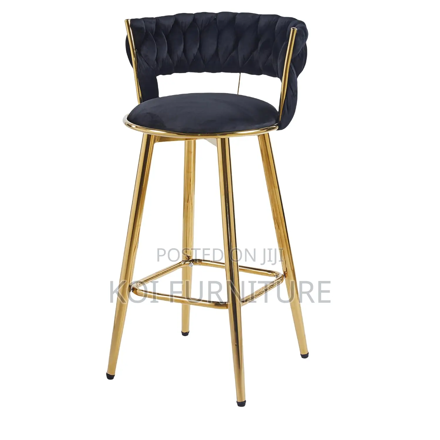 Barstools; Four Legs Free Stand Leather Comfy Barstools