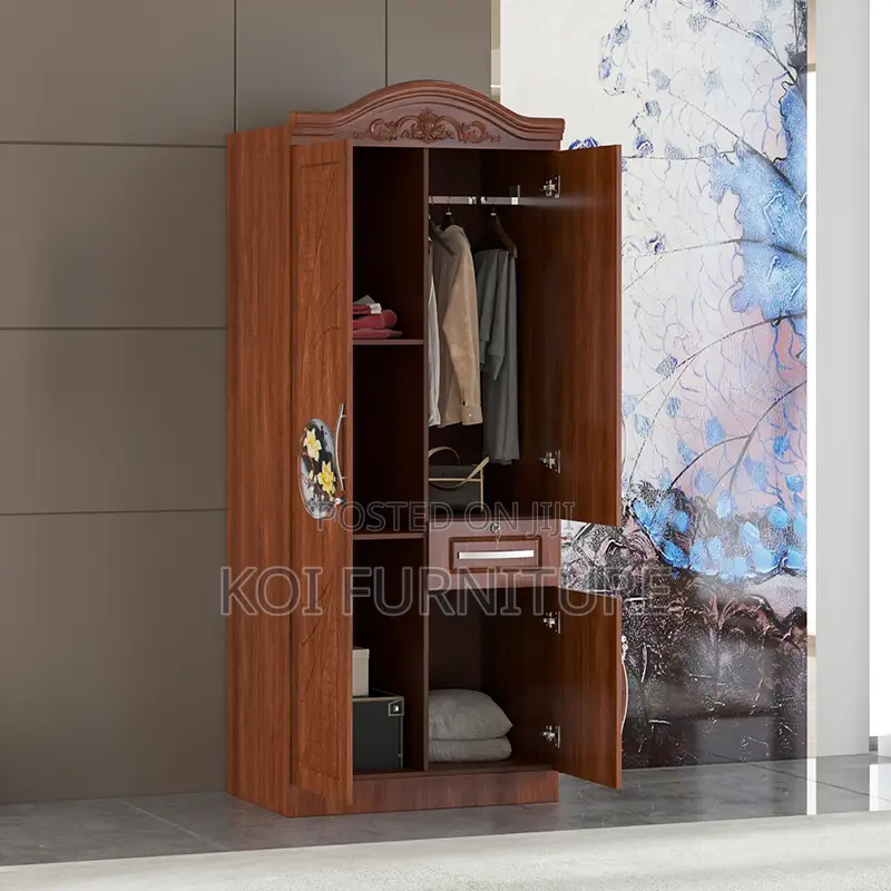 Glossy Brown Lockable Home Bedroom Warbrobe