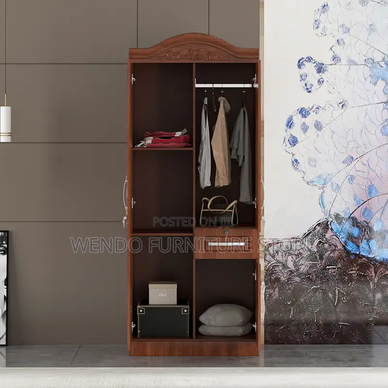 2 Door MDF Wardrobe With Shelves