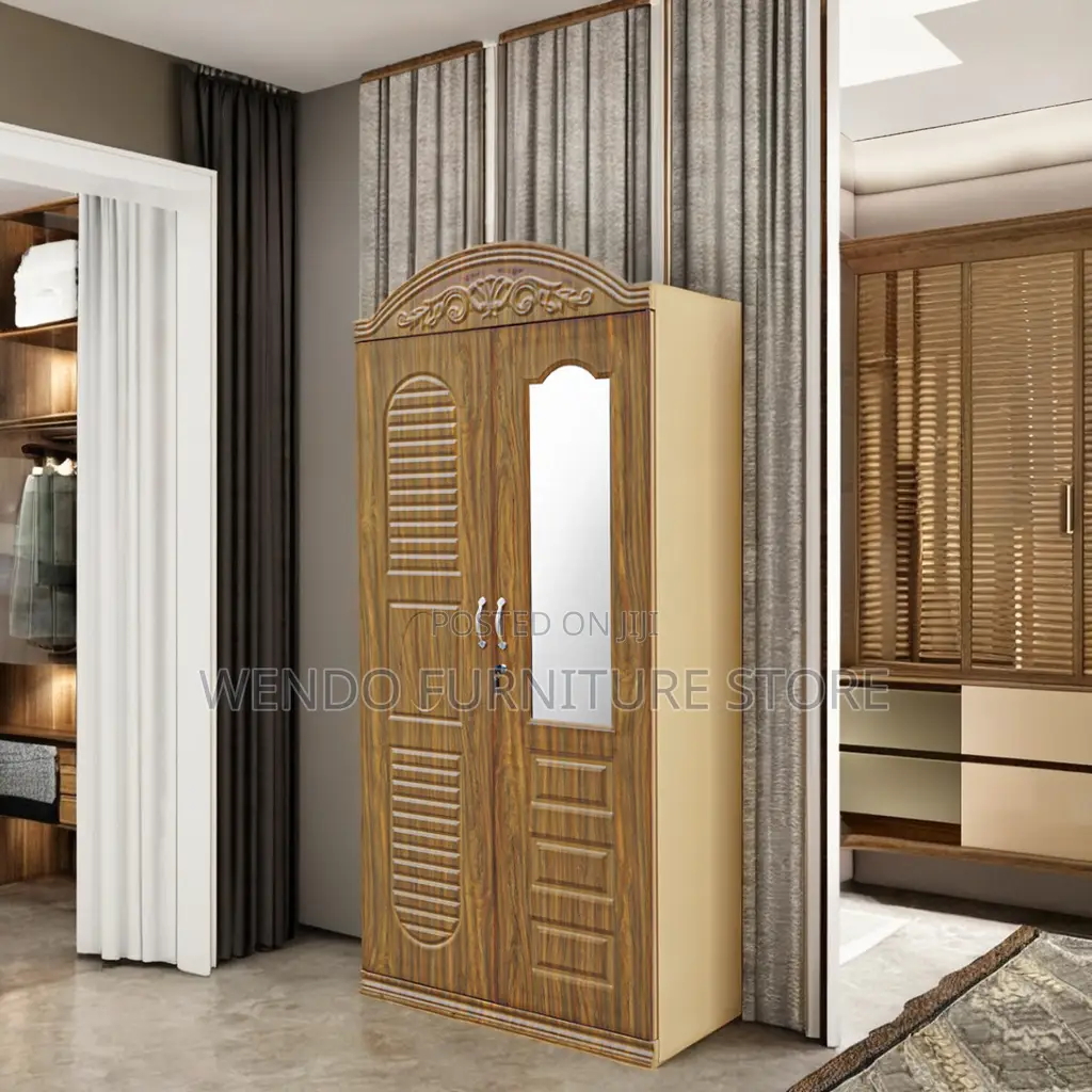 2 Door MDF Wardrobe With Shelves