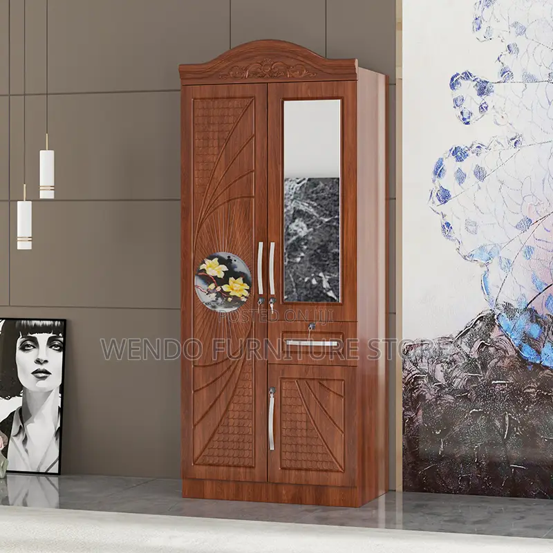 2 Door MDF Wardrobe With Shelves
