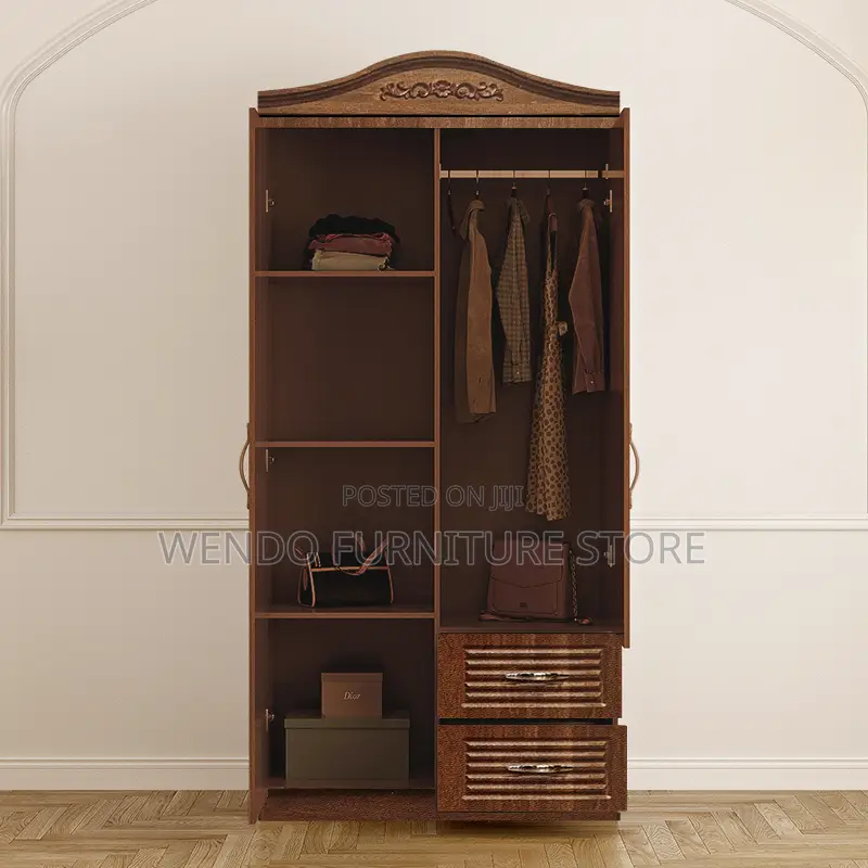 2 Door MDF Wardrobe With Shelves