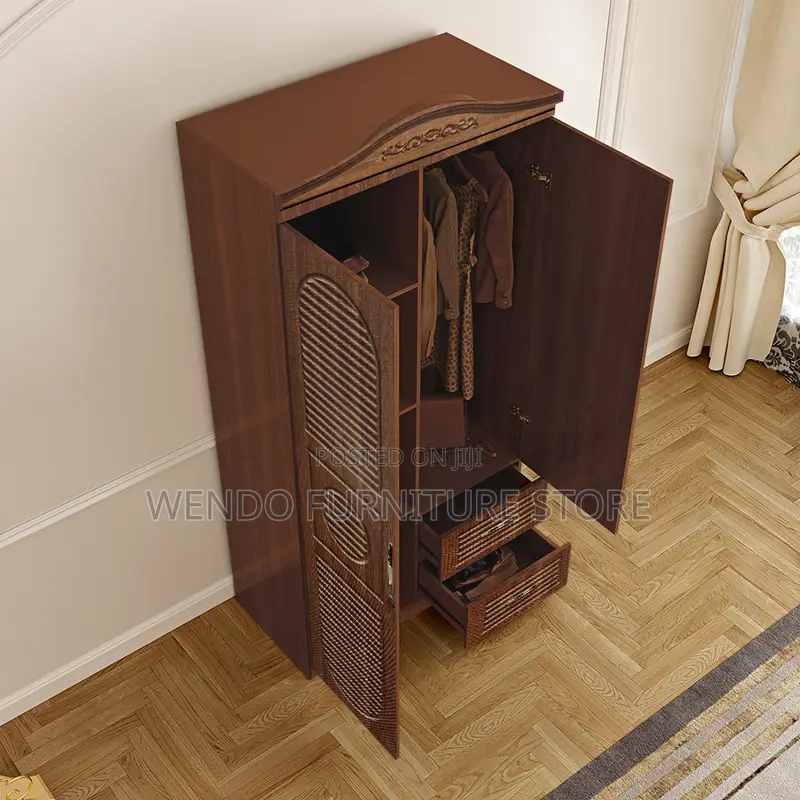 2 Door MDF Wardrobe With Shelves