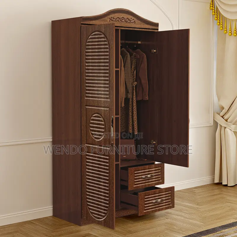 2 Door MDF Wardrobe With Shelves