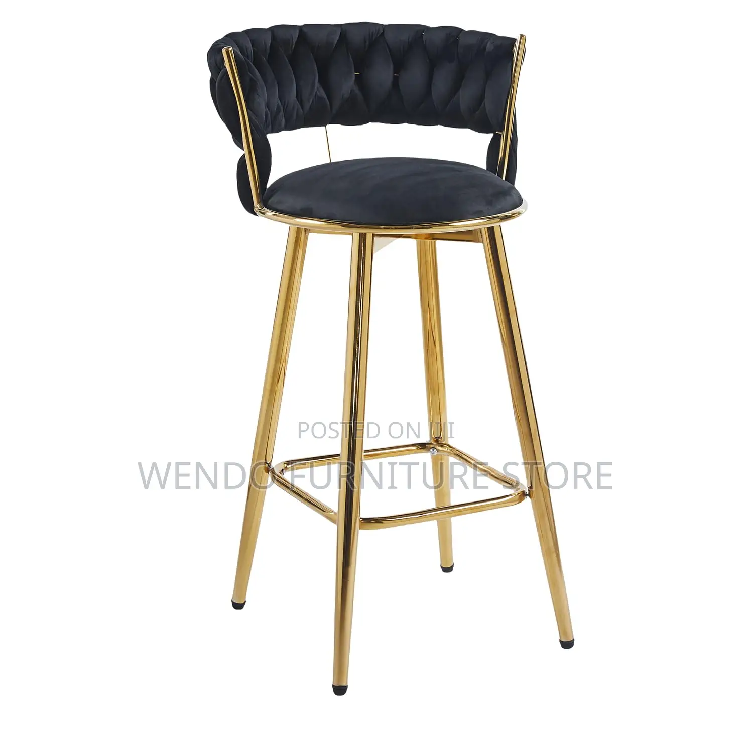 Barstools; Leather Home Office Brown Golden Barstools