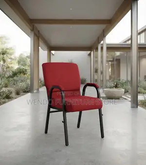 Office Chairs; Red Armed Office Church Conferences Chairs