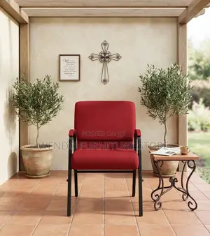 Office Chairs; Red Armed Office Church Conferences Chairs