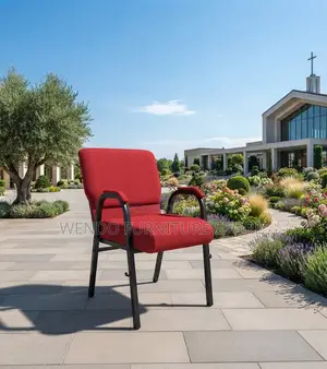 Office Chairs; Red Armed Office Church Conferences Chairs