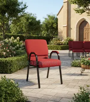 Office Chairs; Red Armed Office Church Conferences Chairs
