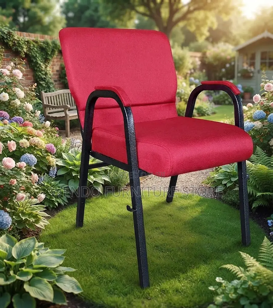 Office Chairs; Red Armed Office Church Conferences Chairs