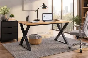 Office Desk; 140cm Long Wooden Home Office Computer Table