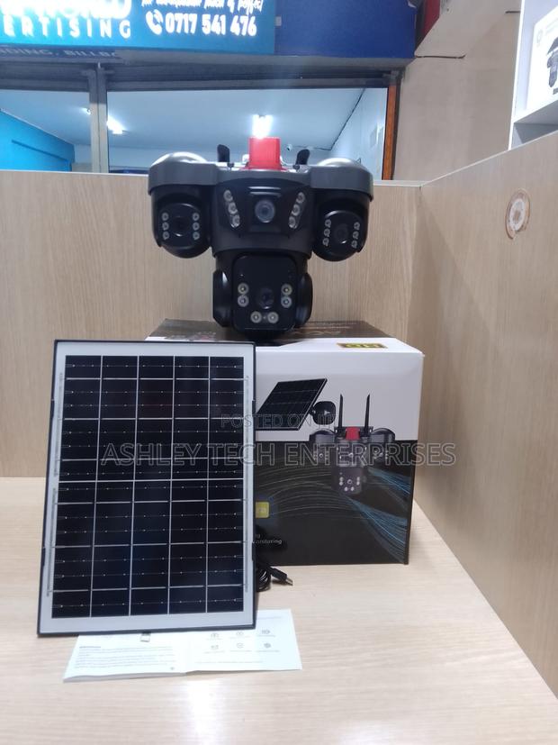 New V380 Triple Lens With Siren – Advanced Outdoor Security Camera