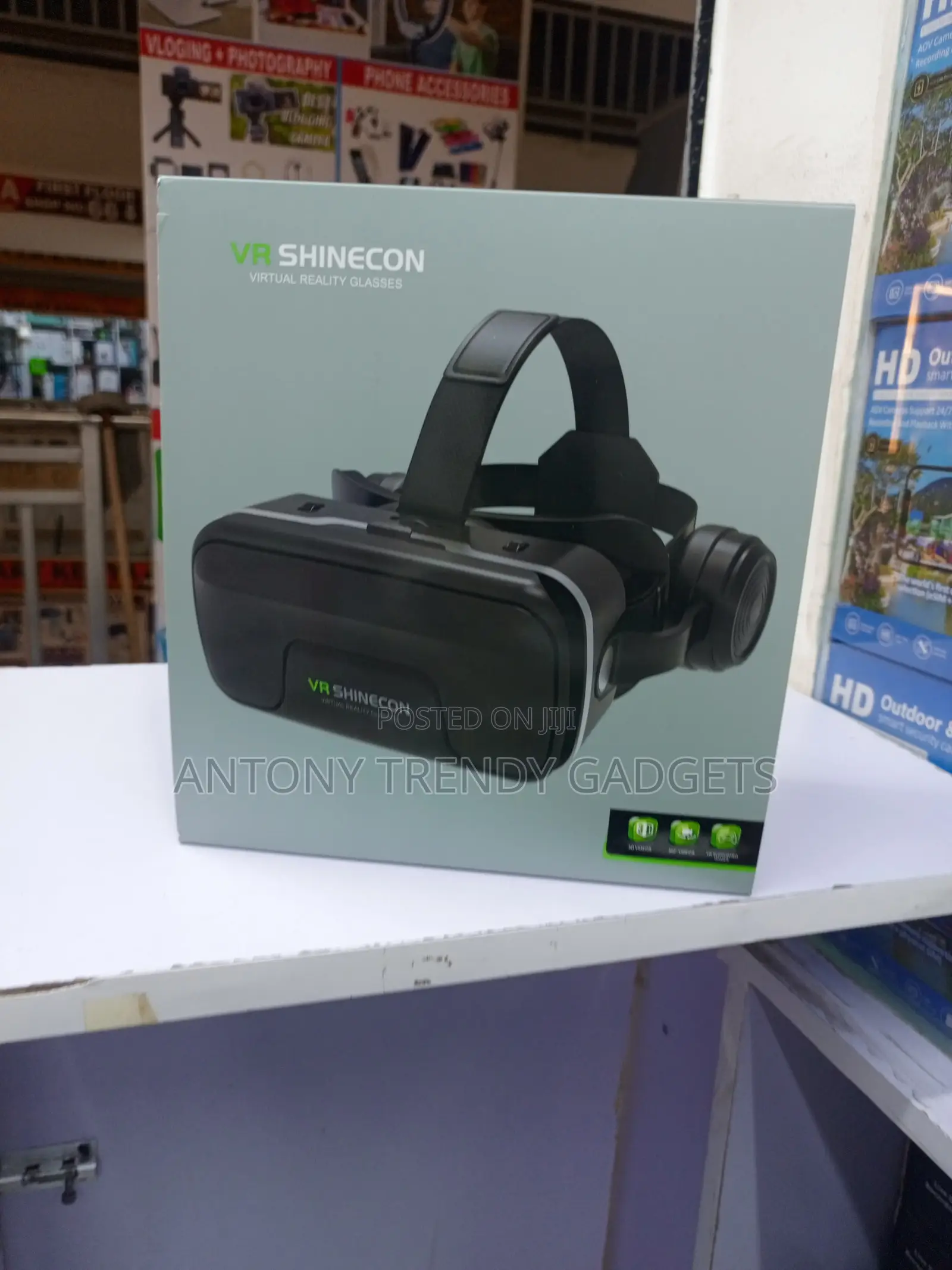 Shinecon VR Glasses Adjustable Head Strap for Android iOS Smartphones