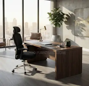 Office Chair; Swivel Black Leather Office Work Seat