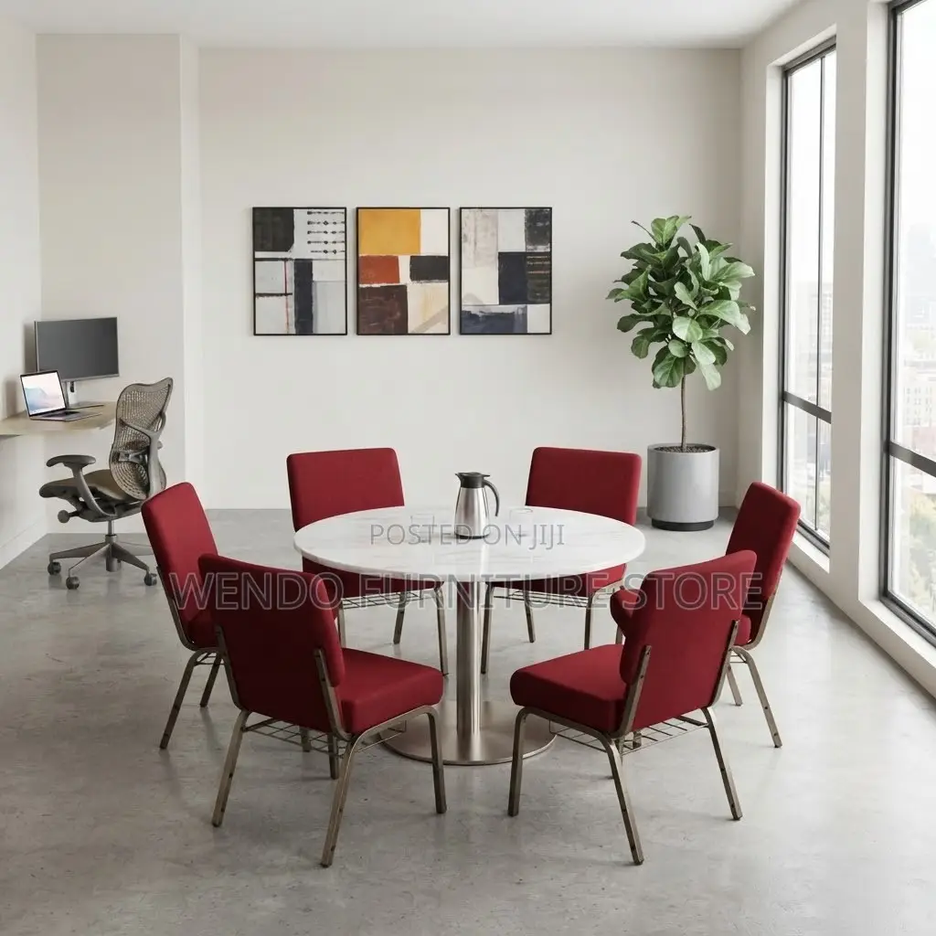 Office Chairs; Red Mid Backrest Conference Church Office Chairs