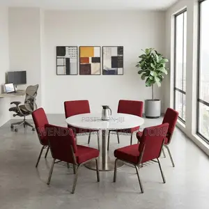 Office Chairs; Red Mid Backrest Conference Church Office Chairs