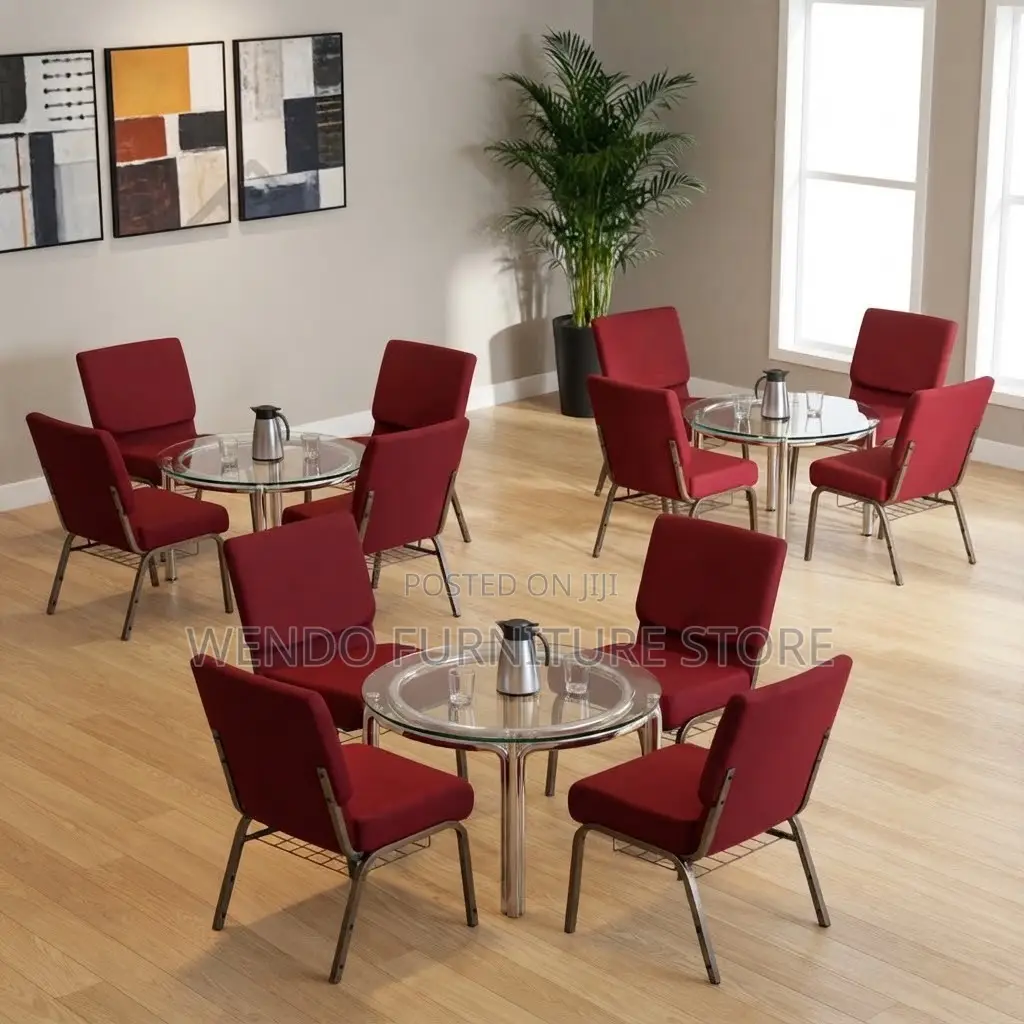 Office Chairs; Red Mid Backrest Conference Church Office Chairs