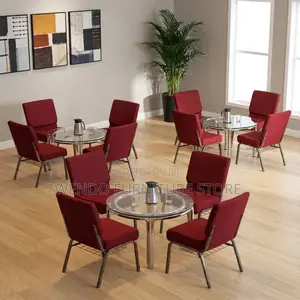 Office Chairs; Red Mid Backrest Conference Church Office Chairs