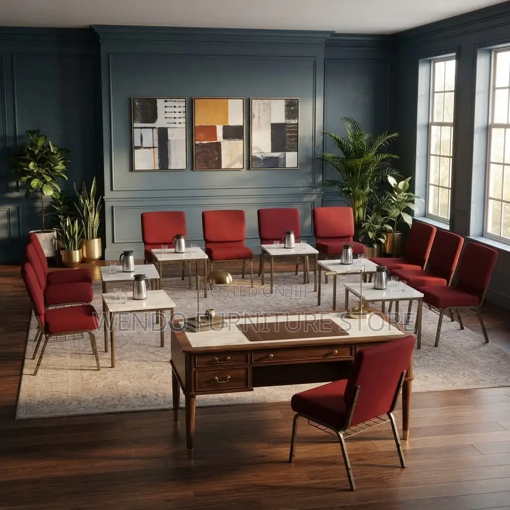 Office Chairs; Red Mid Backrest Conference Church Office Chairs