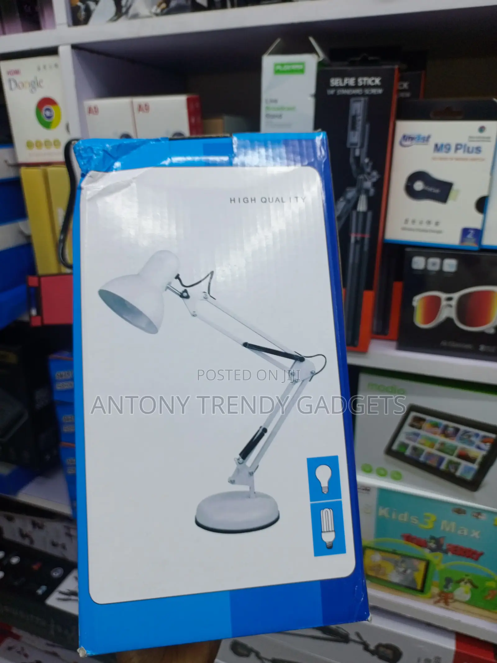 Adjustable Swing Arm Desk Lamp With Clamp and Stable Base
