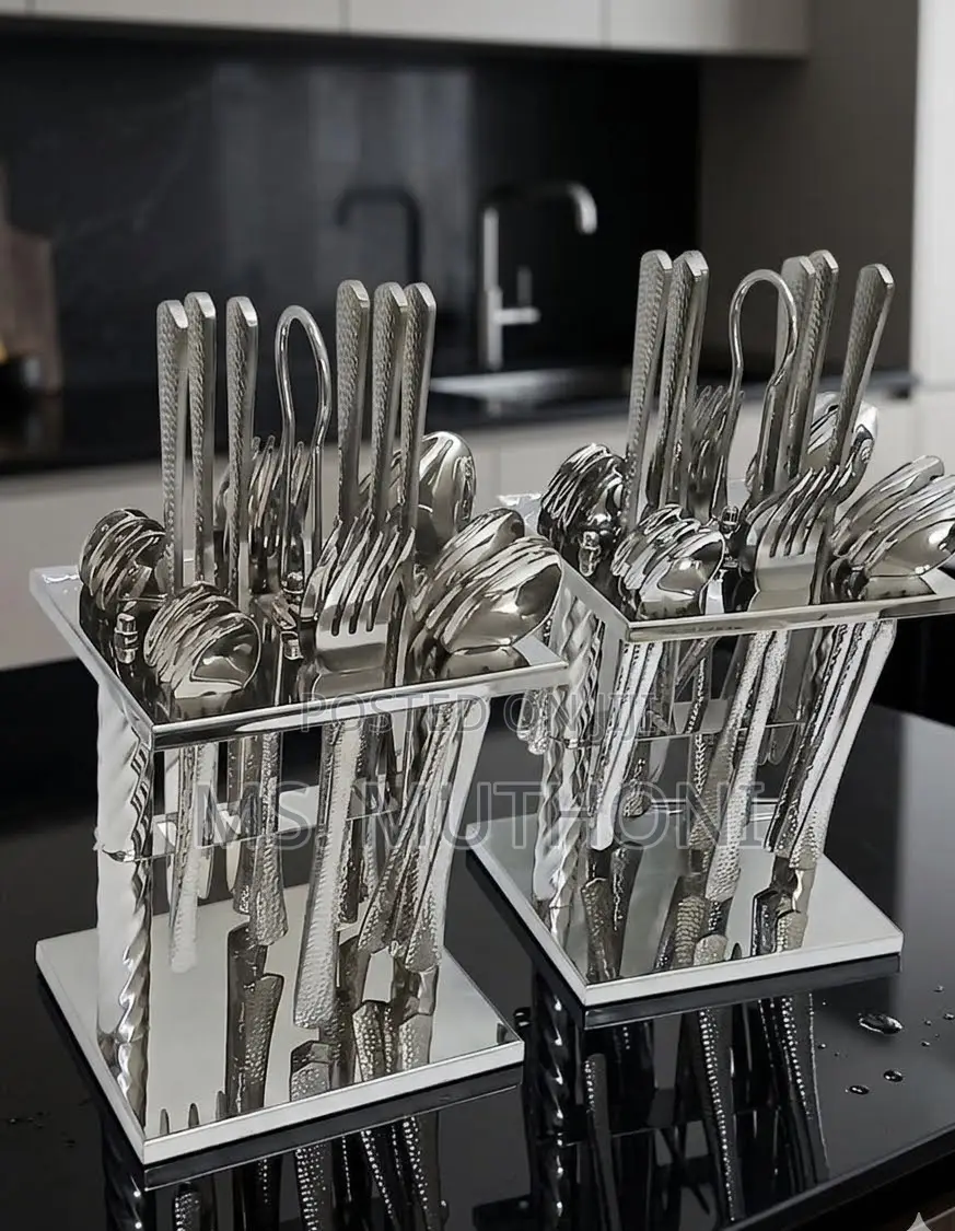 24- To 25-Piece Flatware Set With an Organizing Stand