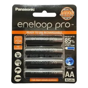 Panasonic Eneloop Pro AA X4 2550Mah- Rechargeable Batteries