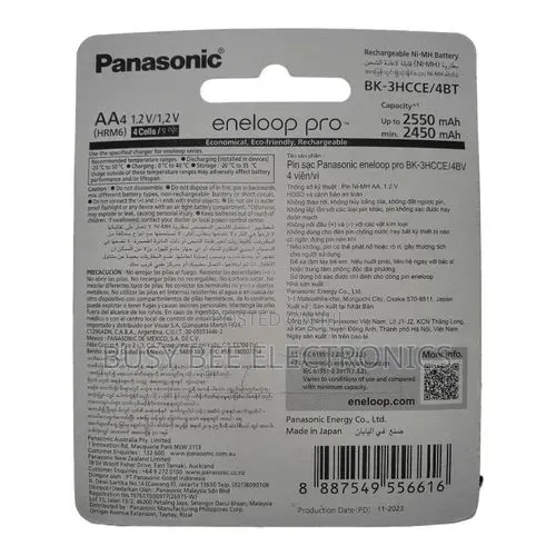 Panasonic Eneloop Pro AA X4 2550Mah- Rechargeable Batteries