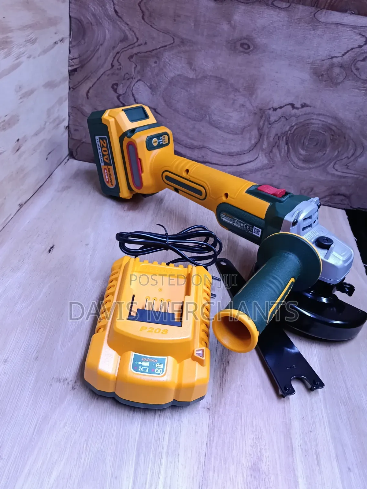 Cordless Angle Grinder 4.0 Ah 20 v Lithium Ion Batteries 115mm Disc