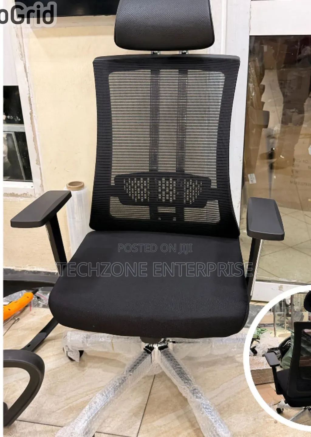 Managerial High-Back Orthopedics Mesh Chair Office, Black ,,