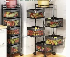 High-Quality Square Fruit Rack With Wheels