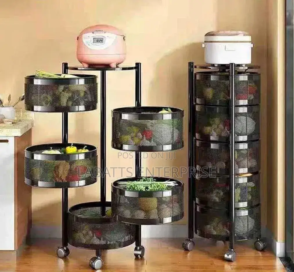 High-Quality Round Fruit Rack With Wheels
