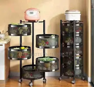 High-Quality Round Fruit Rack With Wheels