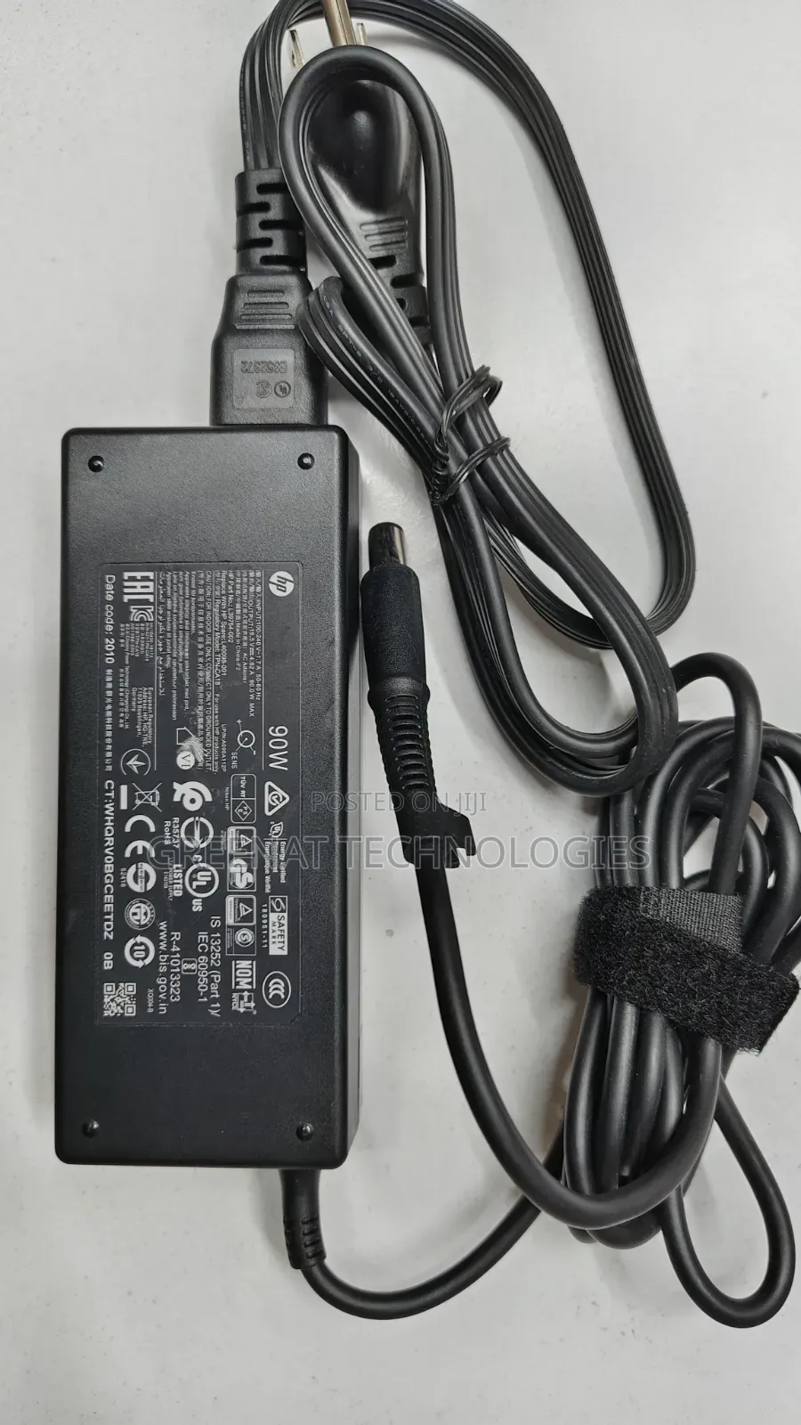 Original Ex-Uk HP 90W Laptop Charger Adapter Big Pin With Power Cable