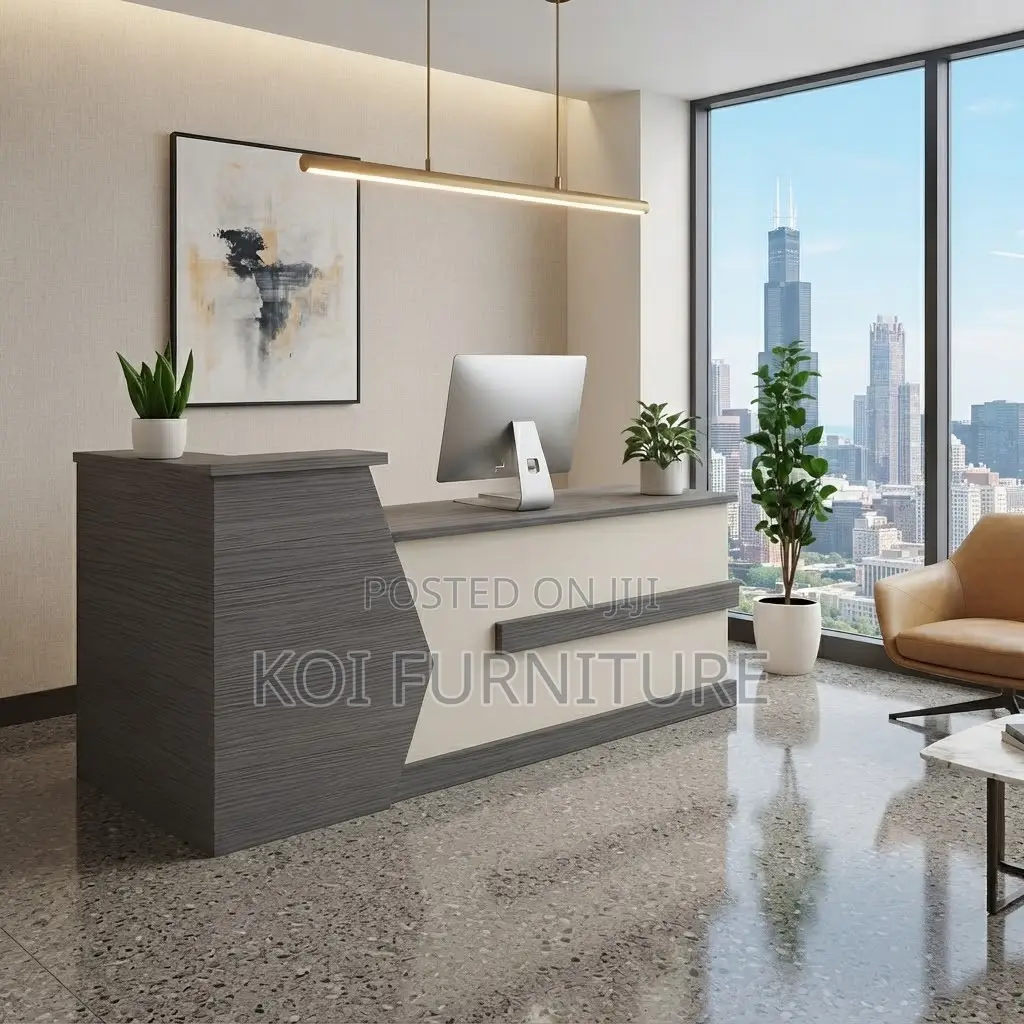 Reception Desk; 1800MM Brown Front Office Drawer Reception Desk