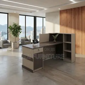 Reception Desk; 1800MM Brown Front Office Drawer Reception Desk
