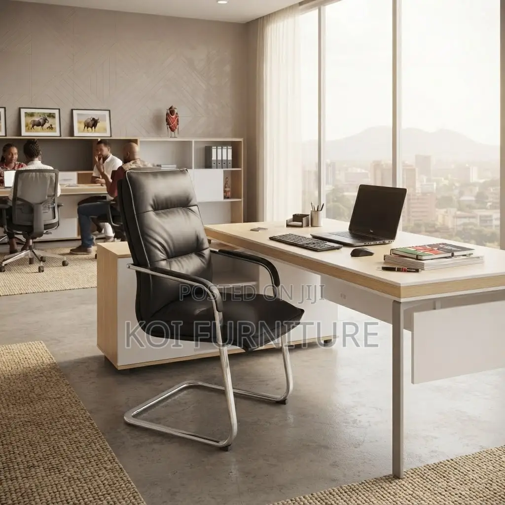 Office Chairs; Heavy Leather Cushioned Office Board Chairs