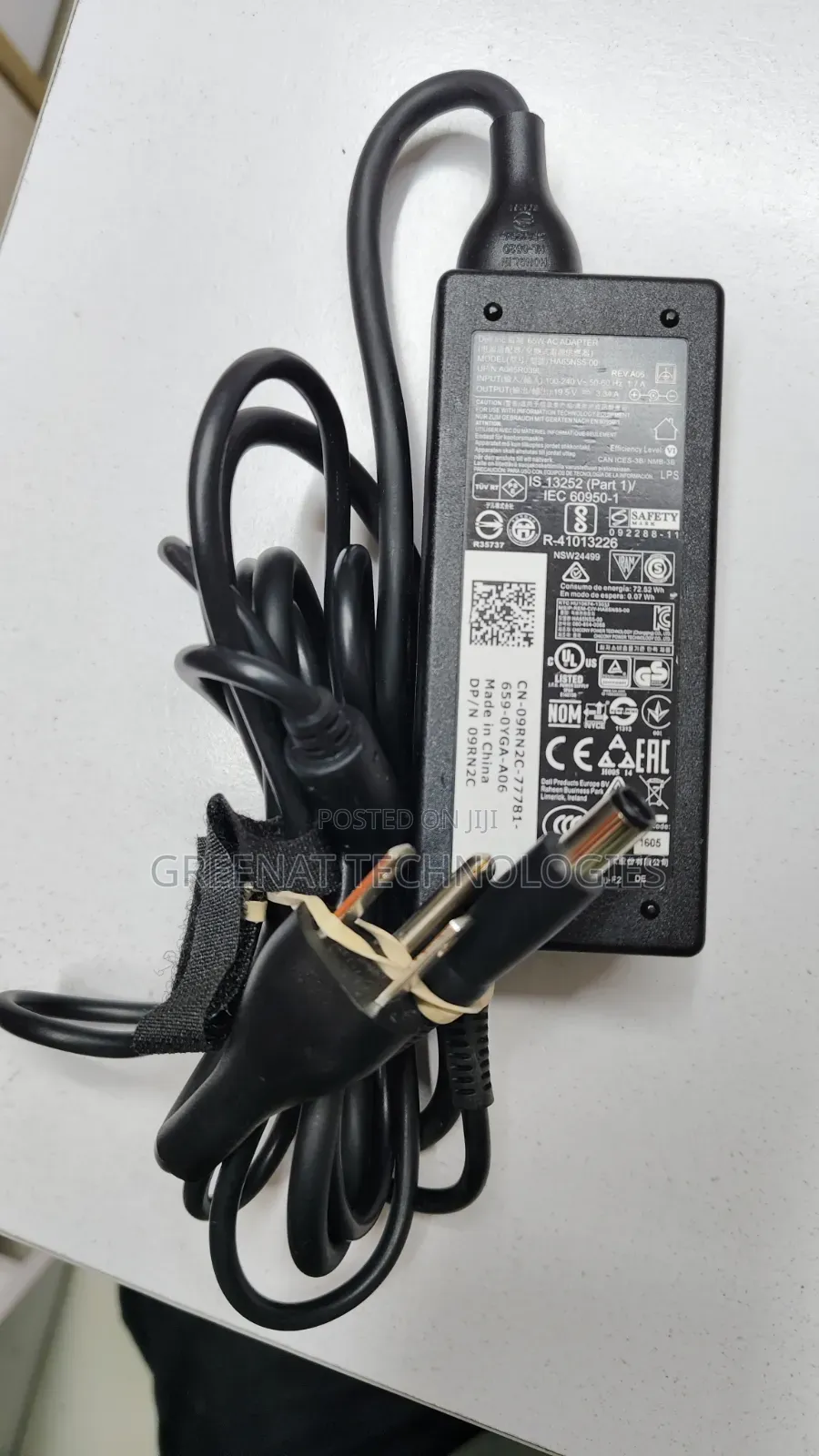 EX UK Original Genuine Dell 65W Laptop Charger Adapter 19.5V Big Pin