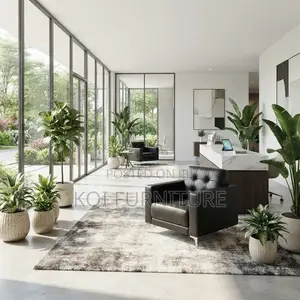 Office Sofa; Single Seater Black Office Meeting Staff Sofa