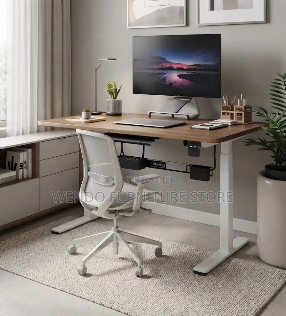 Office Deskls; 120CM Electric Monitored Electric Adjustable Desk