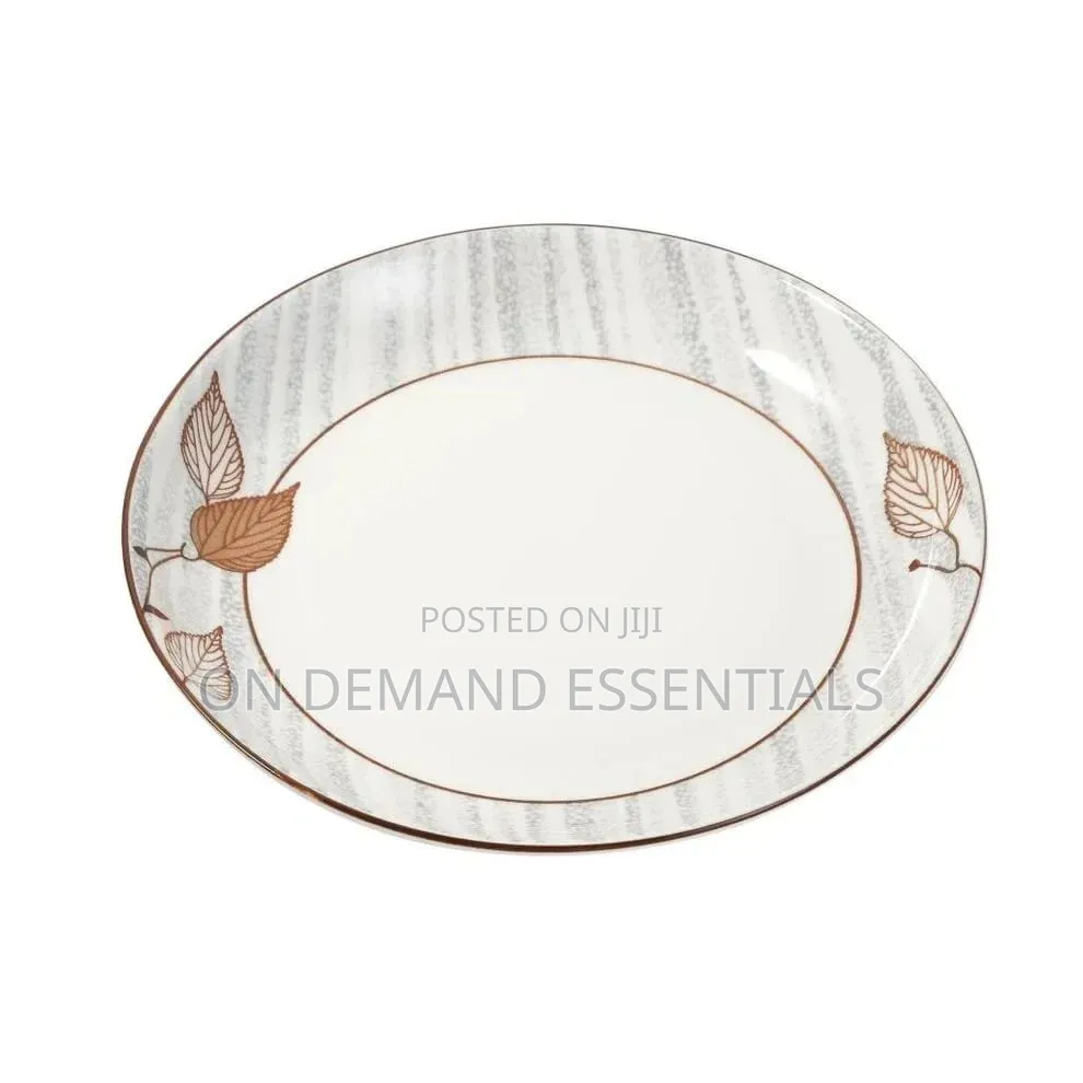 I White Floral Pattern Ceramic Round Serving Bowl Serveware