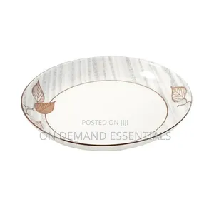 I White Floral Pattern Ceramic Round Serving Bowl Serveware
