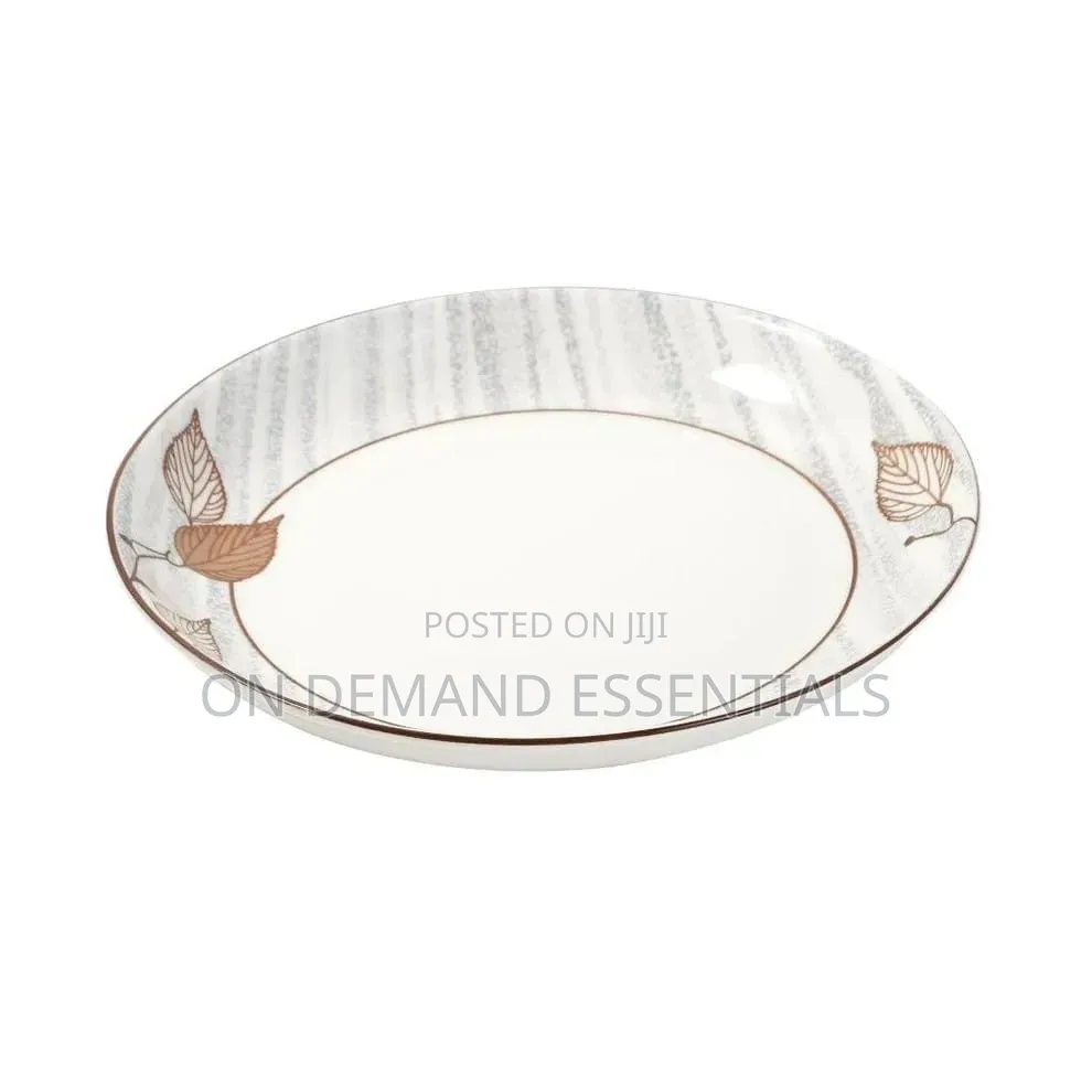 I White Floral Pattern Ceramic Round Serving Bowl Serveware
