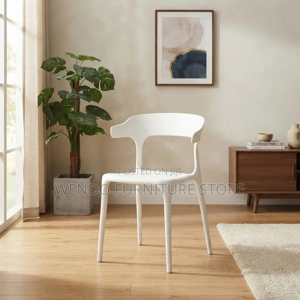Dining Chairs; Plastic Ergonomic Stackable Home Chairs